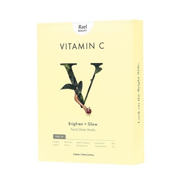 🎀RAEL BEAUTY VITAMIN C BRIGHTEN GLOW 5 SHEET MASK - Picture 3 of 8